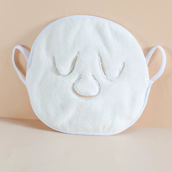 👻 New 👻 Beauty Salon Plush Hot and Cold Compress Face Towel Mask - Picture 2 of 13